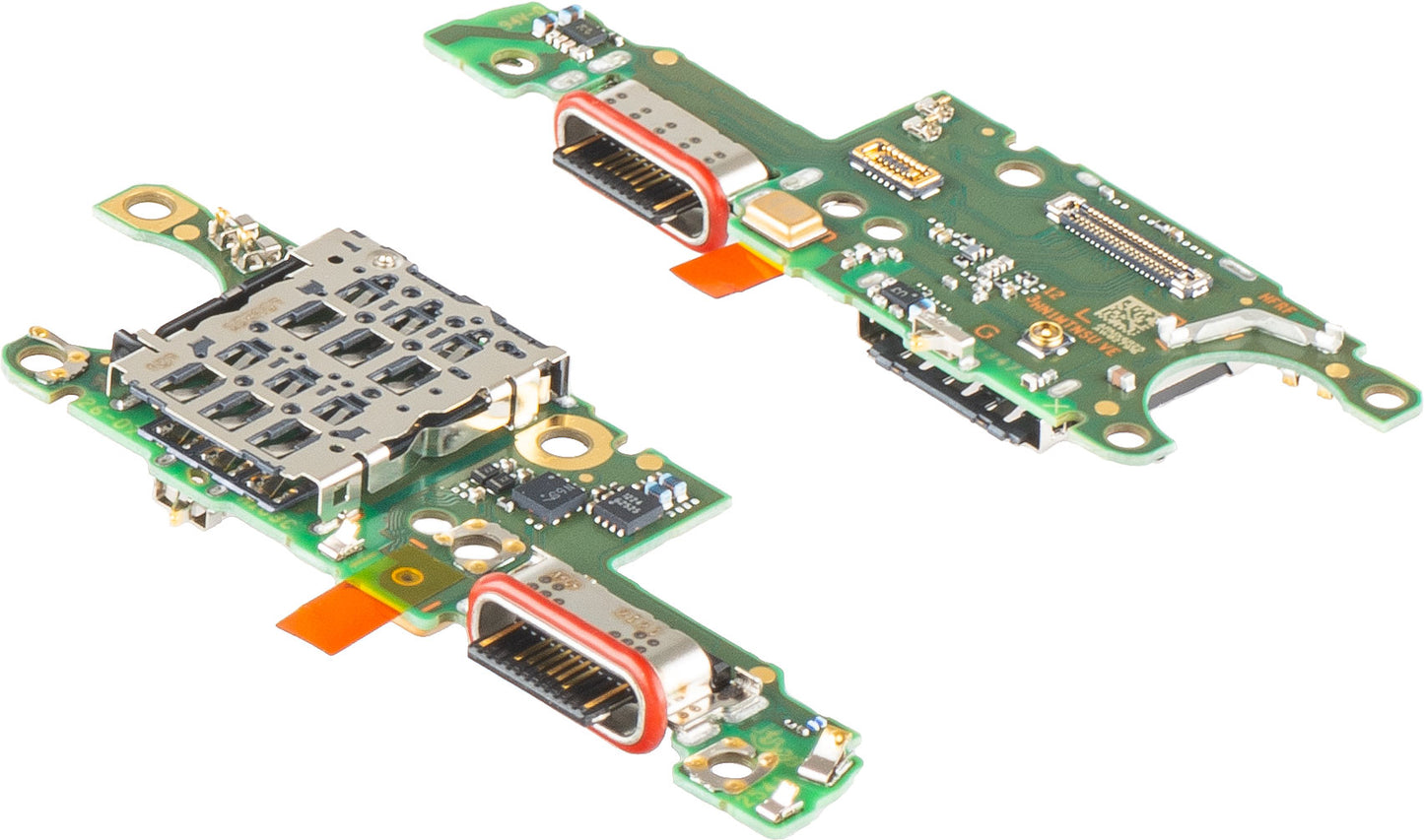 Placa com Conector de Carregamento - Microfone - Módulo Leitor SIM Honor Magic8 Lite, Service Pack 0235ARVX