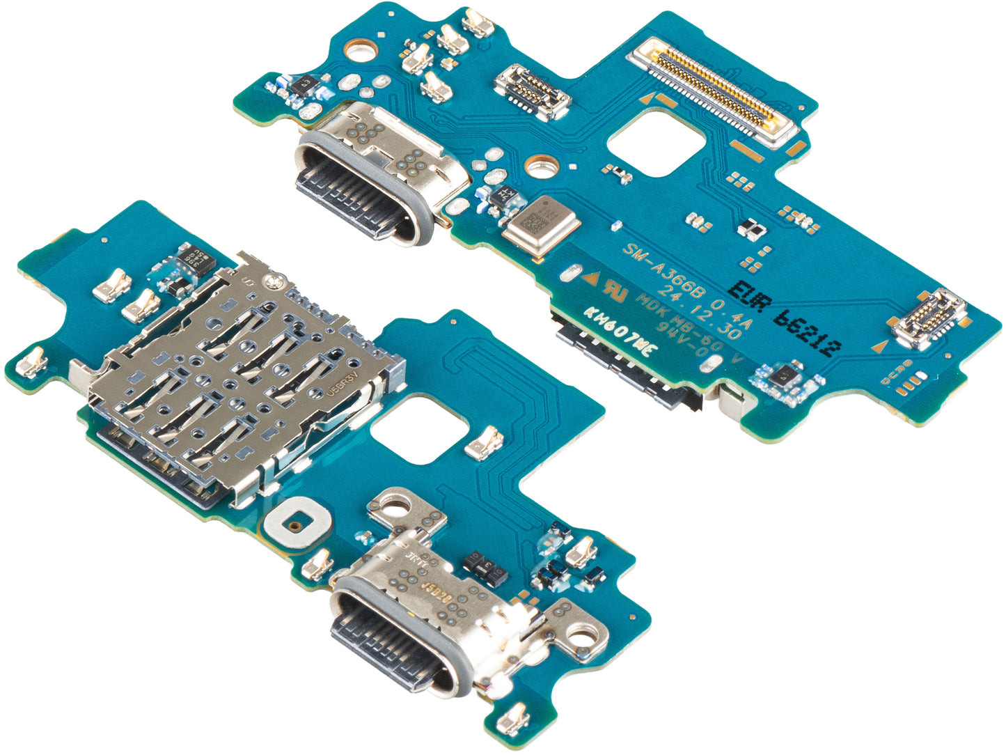 Placa com Conector de Carregamento - Microfone - Módulo Leitor de SIM Samsung Galaxy A36 A366, Service Pack GH96-19348A
