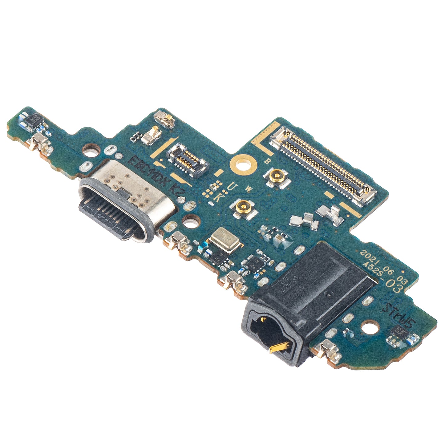 Placa com Conector de Carregamento - Áudio - Microfone Samsung Galaxy A52s 5G A528, Versão K2 Service Pack GH96-14860A