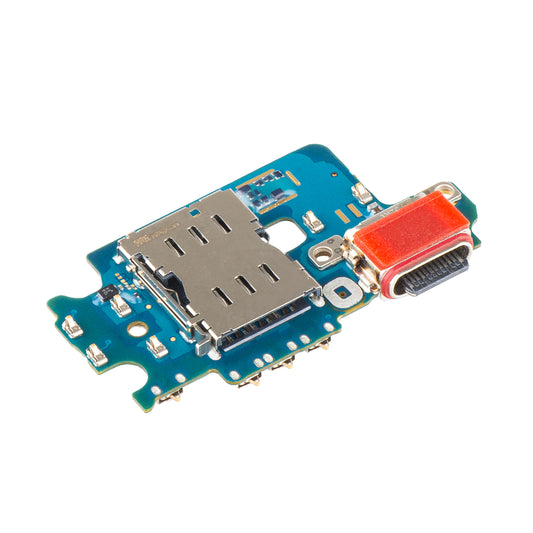 Placa com Conector de Carregamento - Microfone - Módulo Leitor SIM Samsung Galaxy S24 S921, Swap GH96-16507A