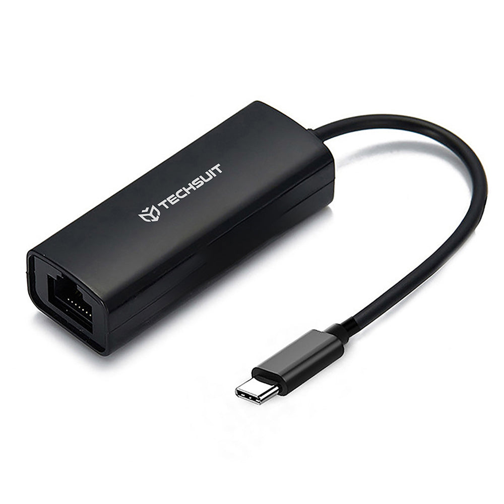 Placa de Rede Techsuit AC20, RJ45, USB-C, Preta