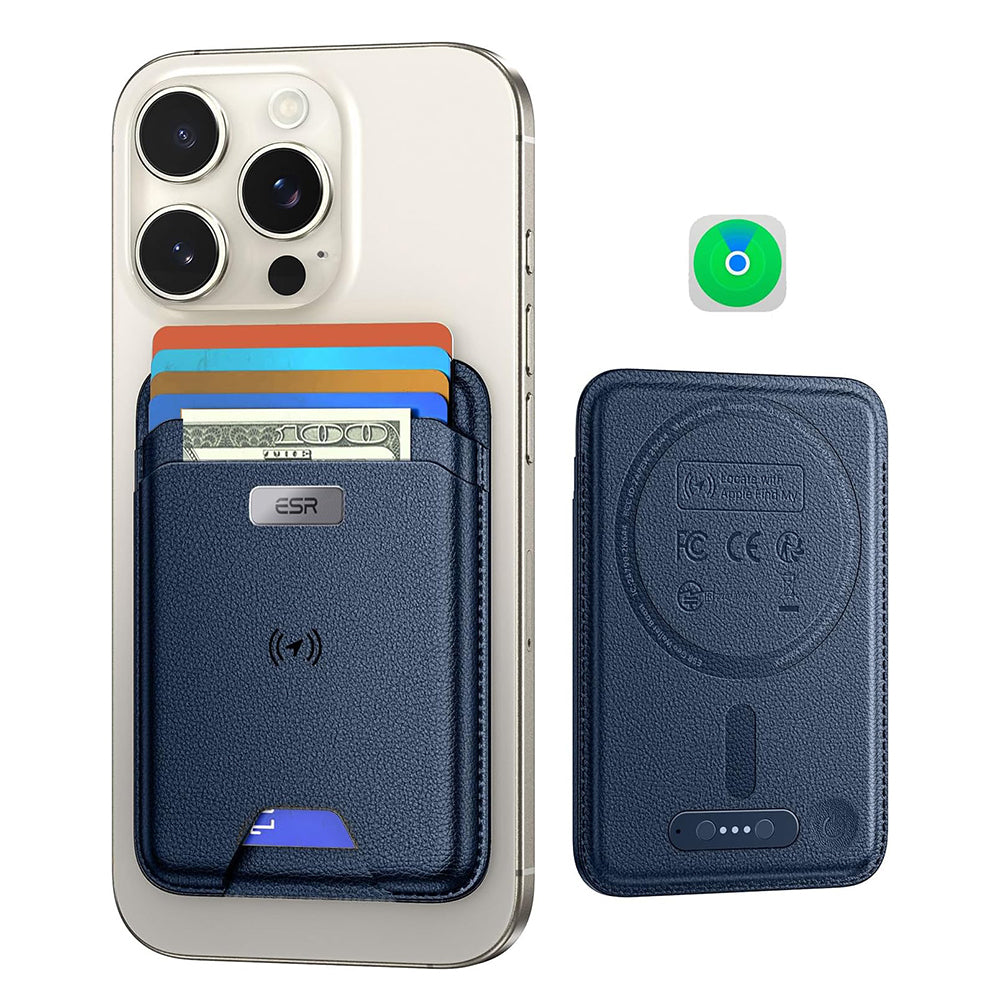 Carteira Magsafe, ESR, Classic Geo, Azul-marinho