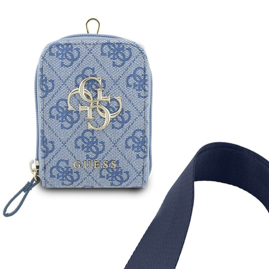 Carteira e Cordão para Telefone Guess 4G Metal Logo, Azul
