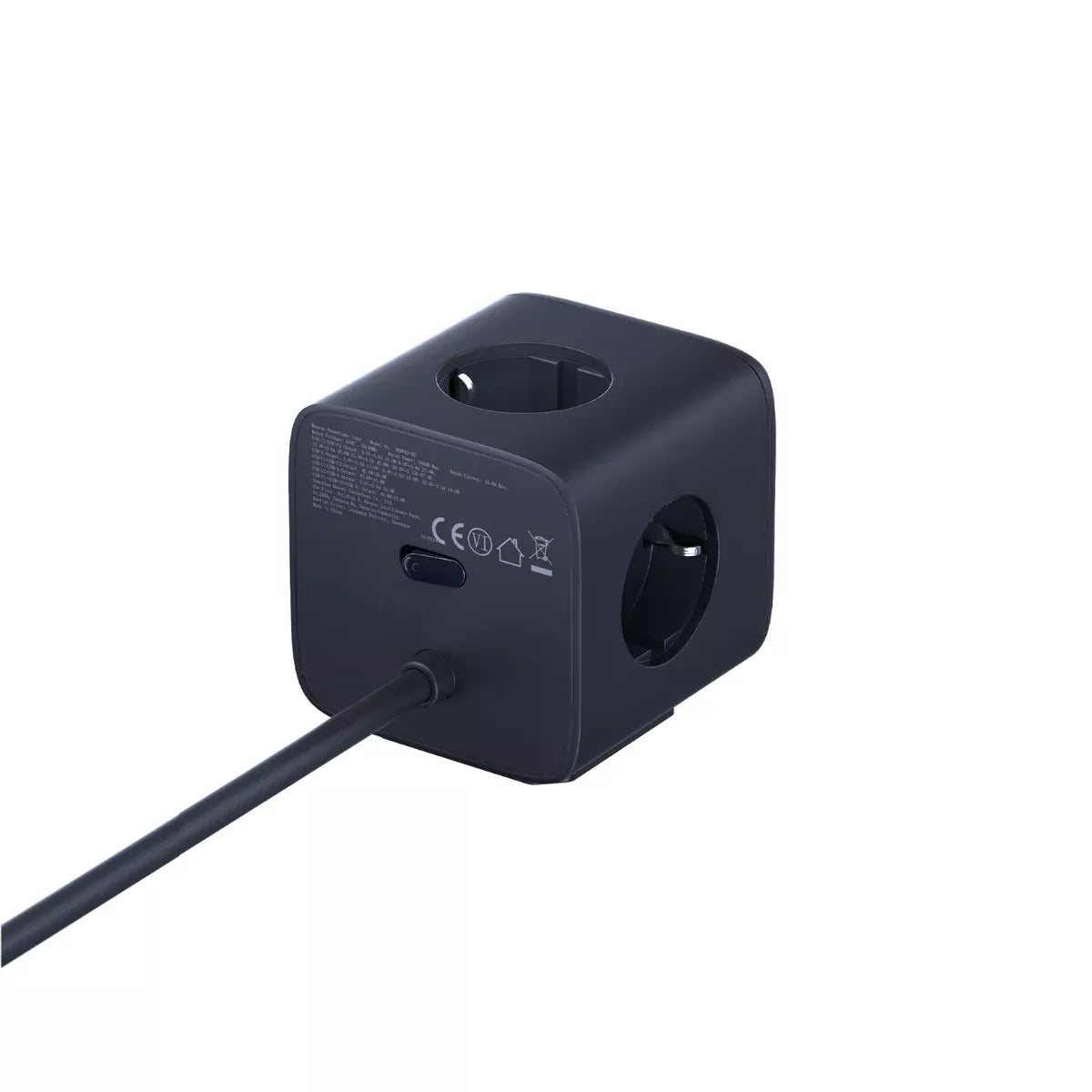 Extensão Baseus EnerFill FA11, 3 x Schuko - 1 x USB-A - 2 x USB-C, Preto E00082100123-00