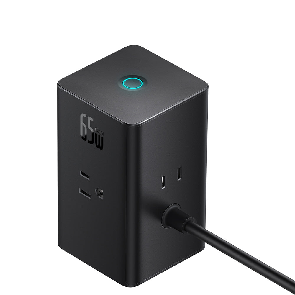 Extensão Baseus PowerCombo US, 3 x Tomadas, Preto PSLR000101