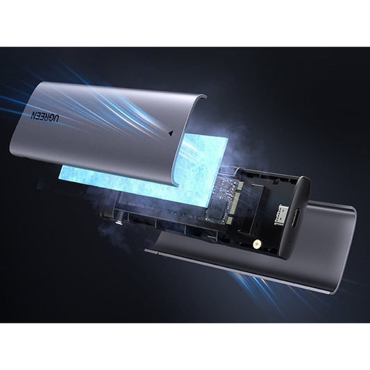 Rack UGREEN CM767 (15813) para SSD M.2 NVMe / NGFF, Cinzento