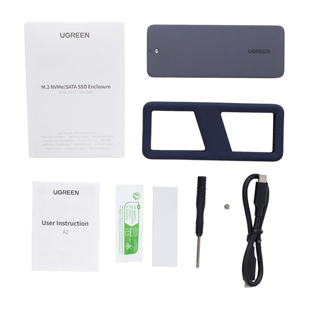 Rack UGREEN CM777 (25665) para SSD M.2 NVMe, Preto