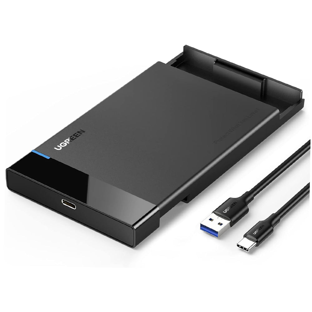 Rack UGREEN US221 (50743) para HDD / SSD SATA 2.5 polegadas, USB-C, Preto