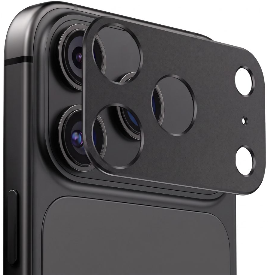 Moldura de proteção para Câmara Traseira Tech-Protect Camalloy Fit+ para Apple iPhone 18 Pro Max, Alumínio, Preta