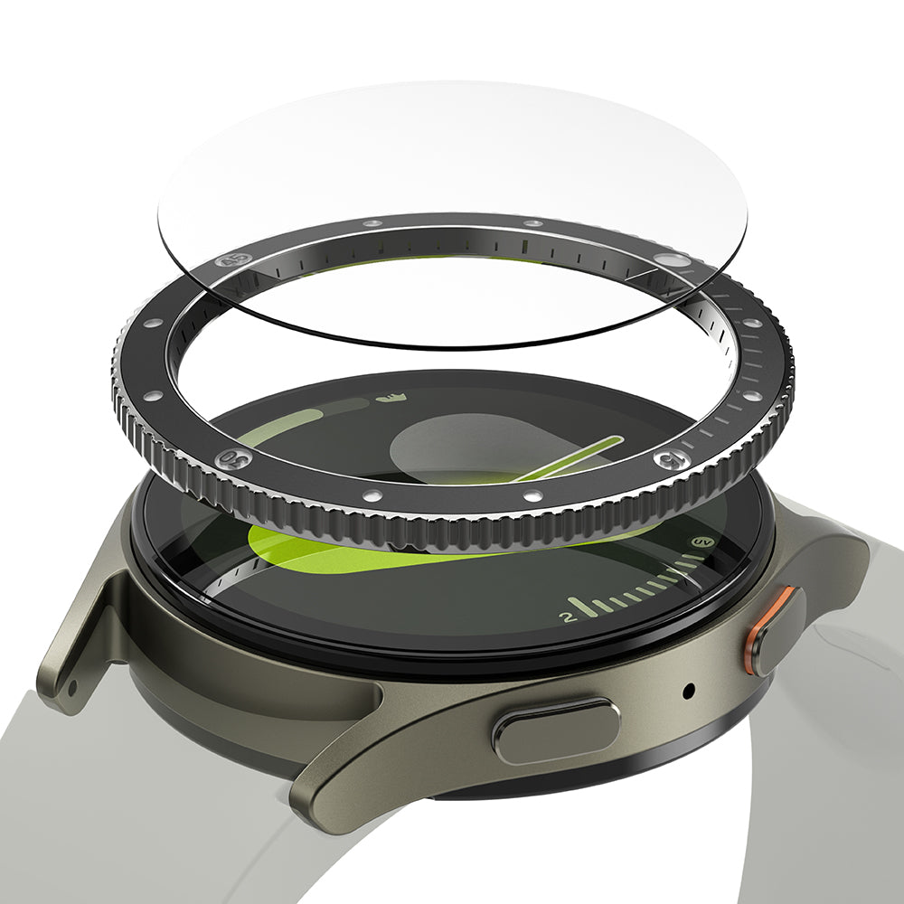 Moldura de Proteção Ringke Premium Styling para Samsung Galaxy Watch7 40mm, Modelo 2, Preta