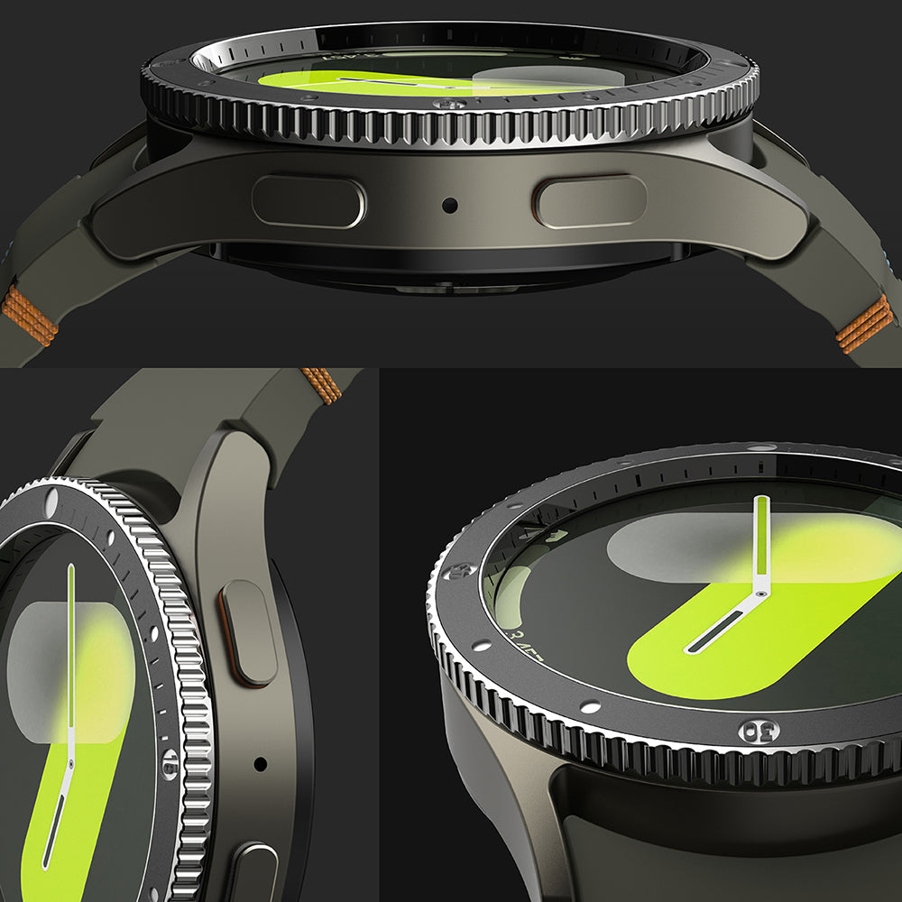 Moldura de Proteção Ringke Premium Styling para Samsung Galaxy Watch7 40mm, Modelo 2, Preta