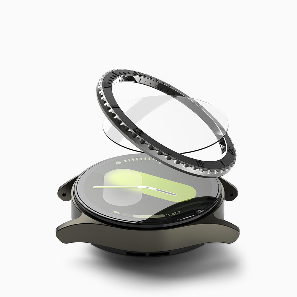 Moldura de Proteção Ringke Premium Styling para Samsung Galaxy Watch7 40mm, Modelo 3, Preta