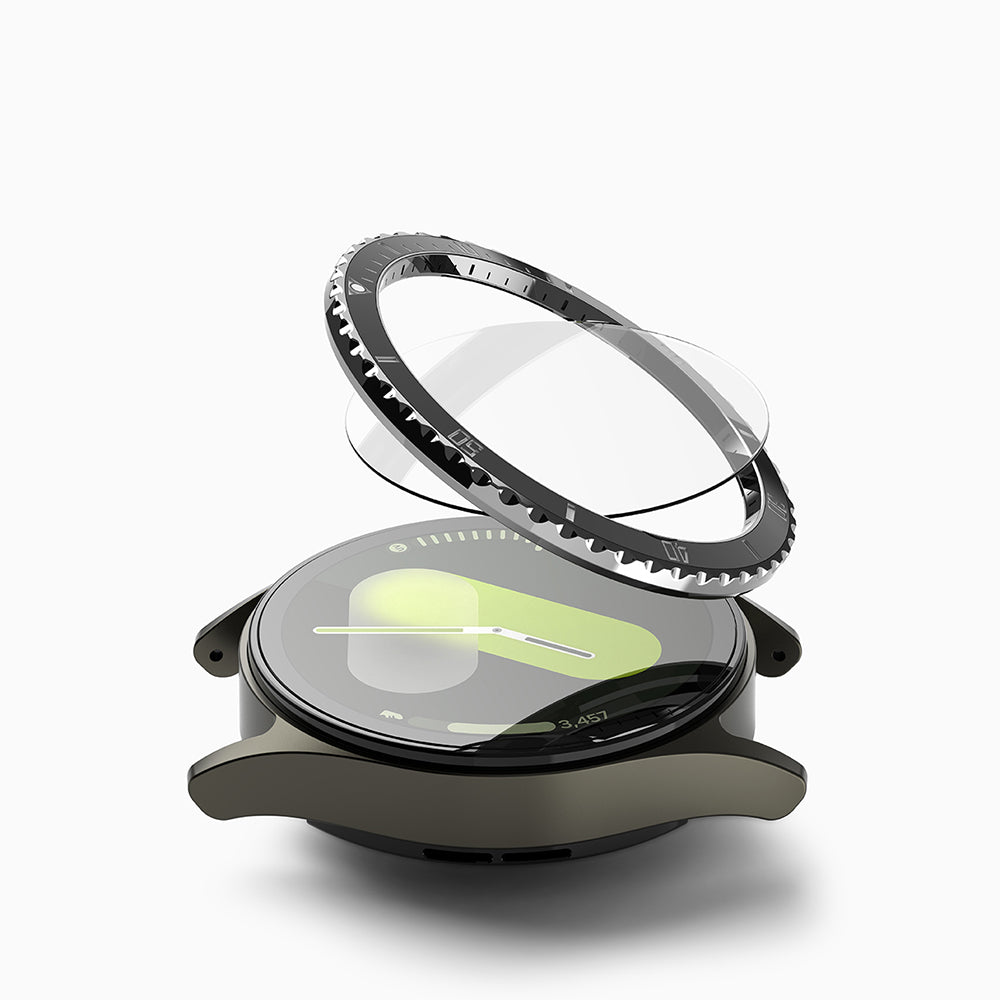 Moldura de Proteção Ringke Premium Styling para Samsung Galaxy Watch7 44mm, Modelo 4, Preta