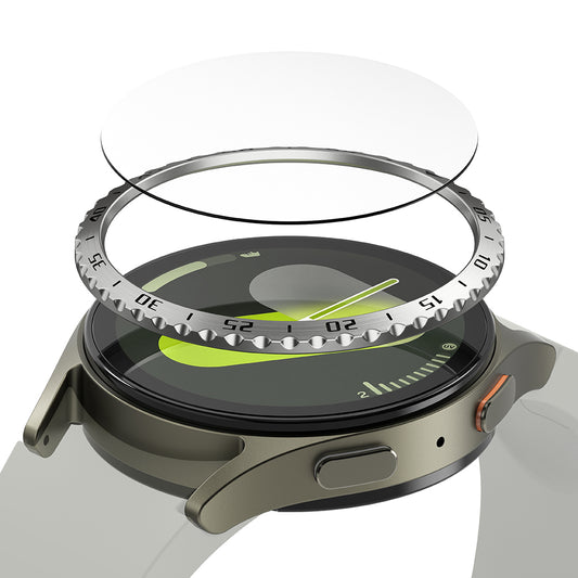 Moldura de Proteção Ringke Styling para Samsung Galaxy Watch7 40mm, Modelo 5, Prateada