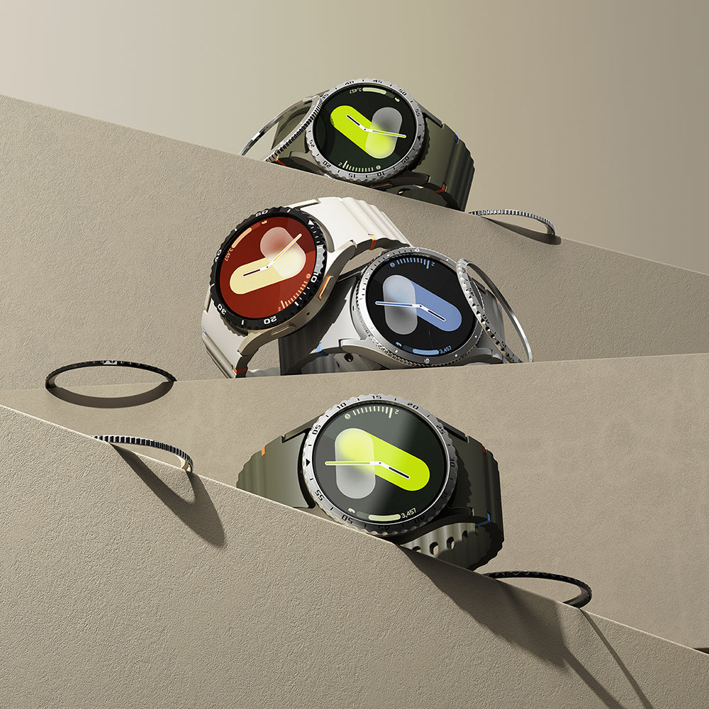 Moldura de Proteção Ringke Styling para Samsung Galaxy Watch7 40mm, Modelo 6, Preta