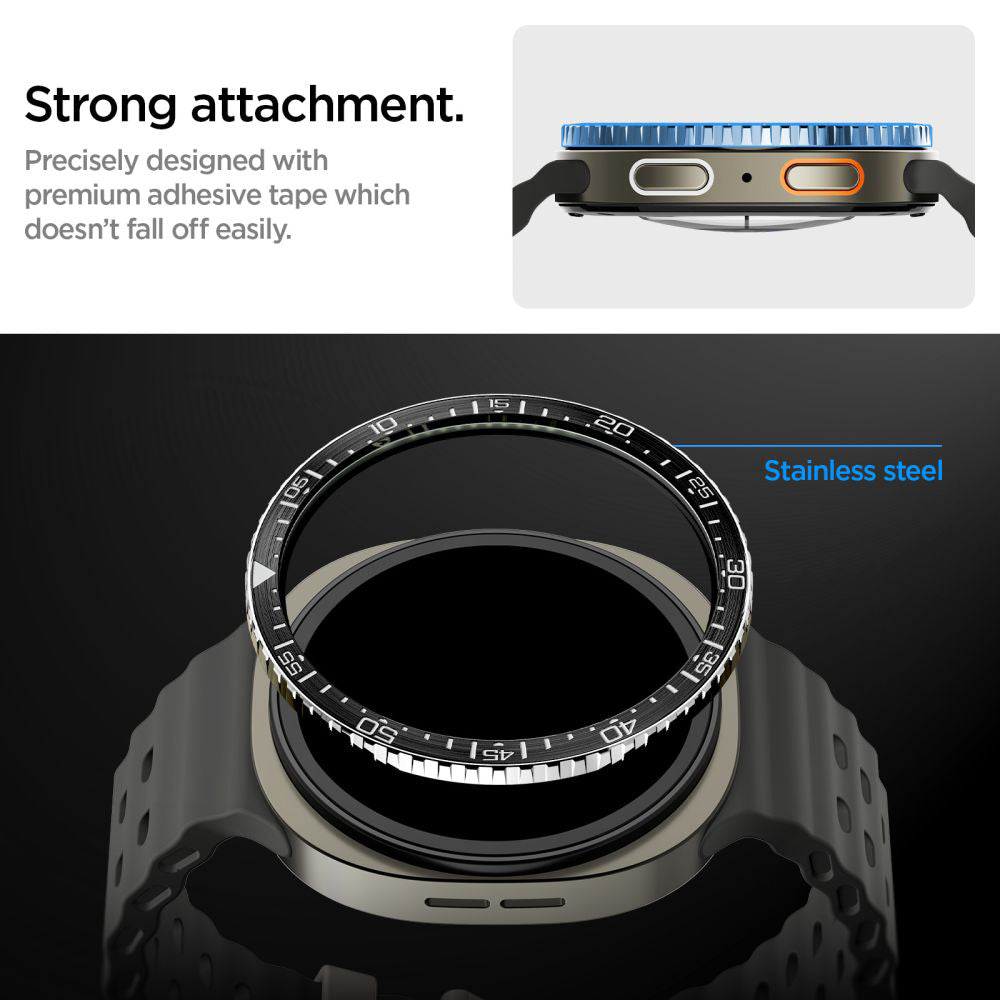 Moldura de Proteção Spigen Tune Diver para Samsung Galaxy Watch8 44mm, Preta ACS10008