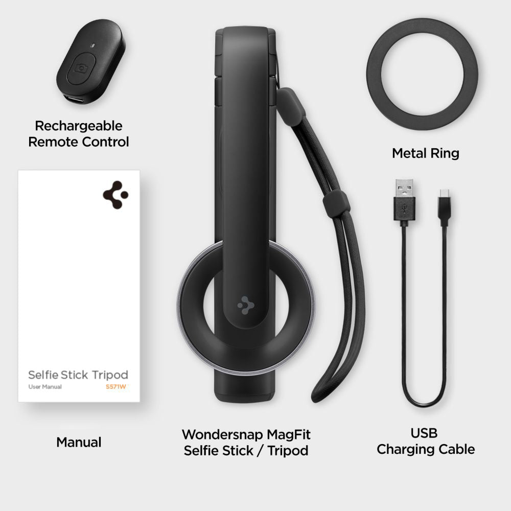 Selfie Stick Bluetooth Spigen S571W, Universal, Preto
