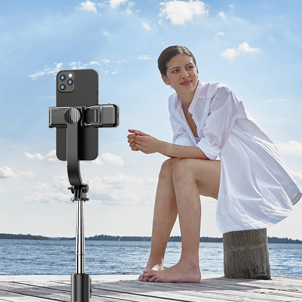 Selfie Stick Bluetooth Techsuit C01s, Universal, Black