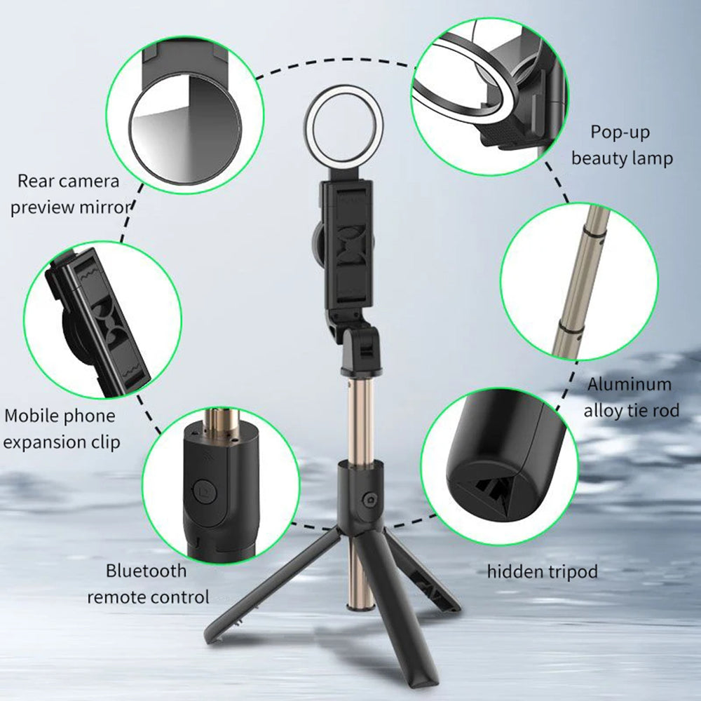 Selfie Stick Bluetooth Techsuit K13, Universal, Preto