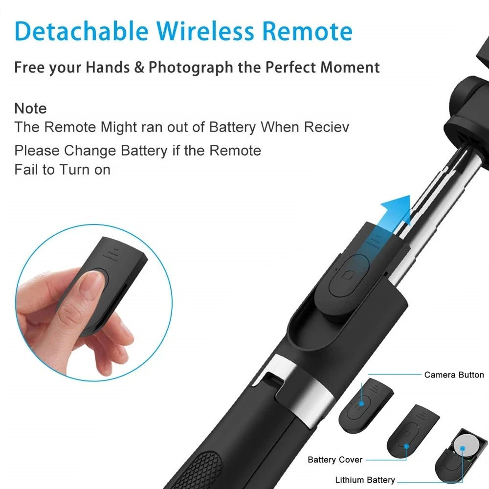 Selfie Stick Bluetooth Techsuit L01, Universal, Preto