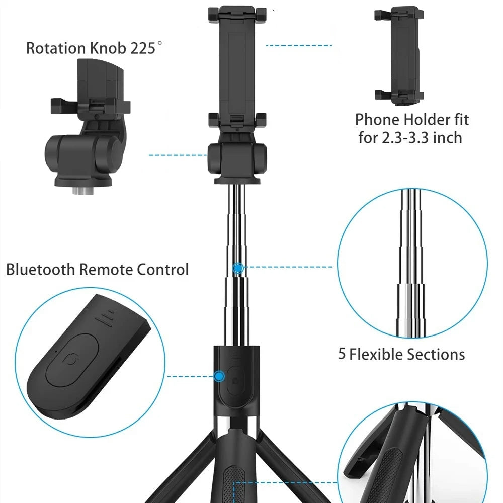 Selfie Stick Bluetooth Techsuit L01, Universal, Preto
