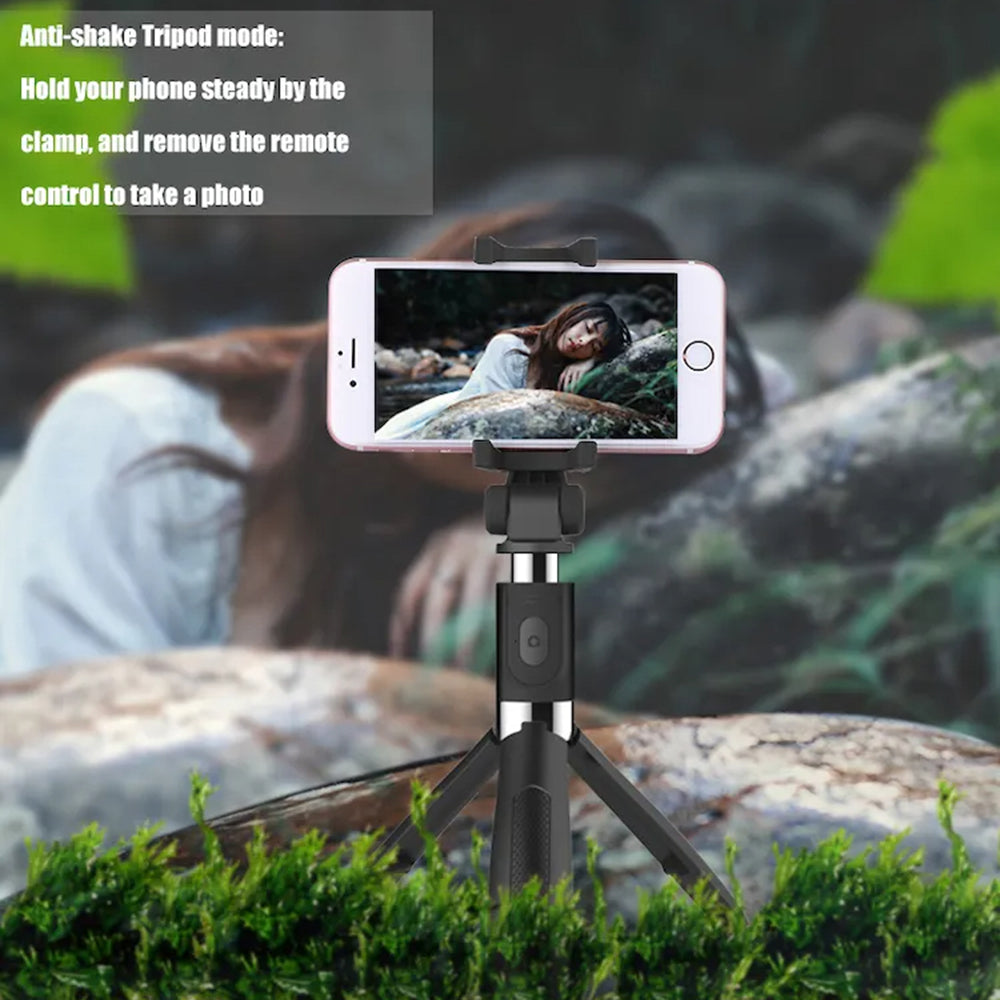 Selfie Stick Bluetooth Techsuit L01, Universal, Preto