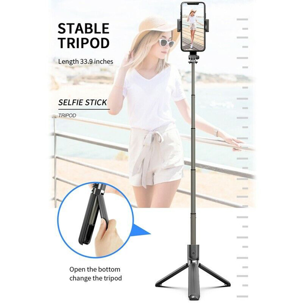 Selfie Stick Bluetooth Techsuit L08, Universal, Black
