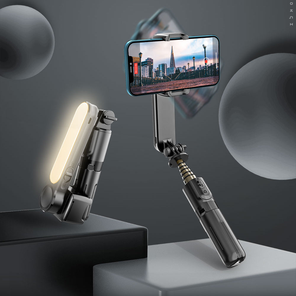 Gimbal Estabilizador Bluetooth Techsuit L09 Gimbal, Universal, Preto
