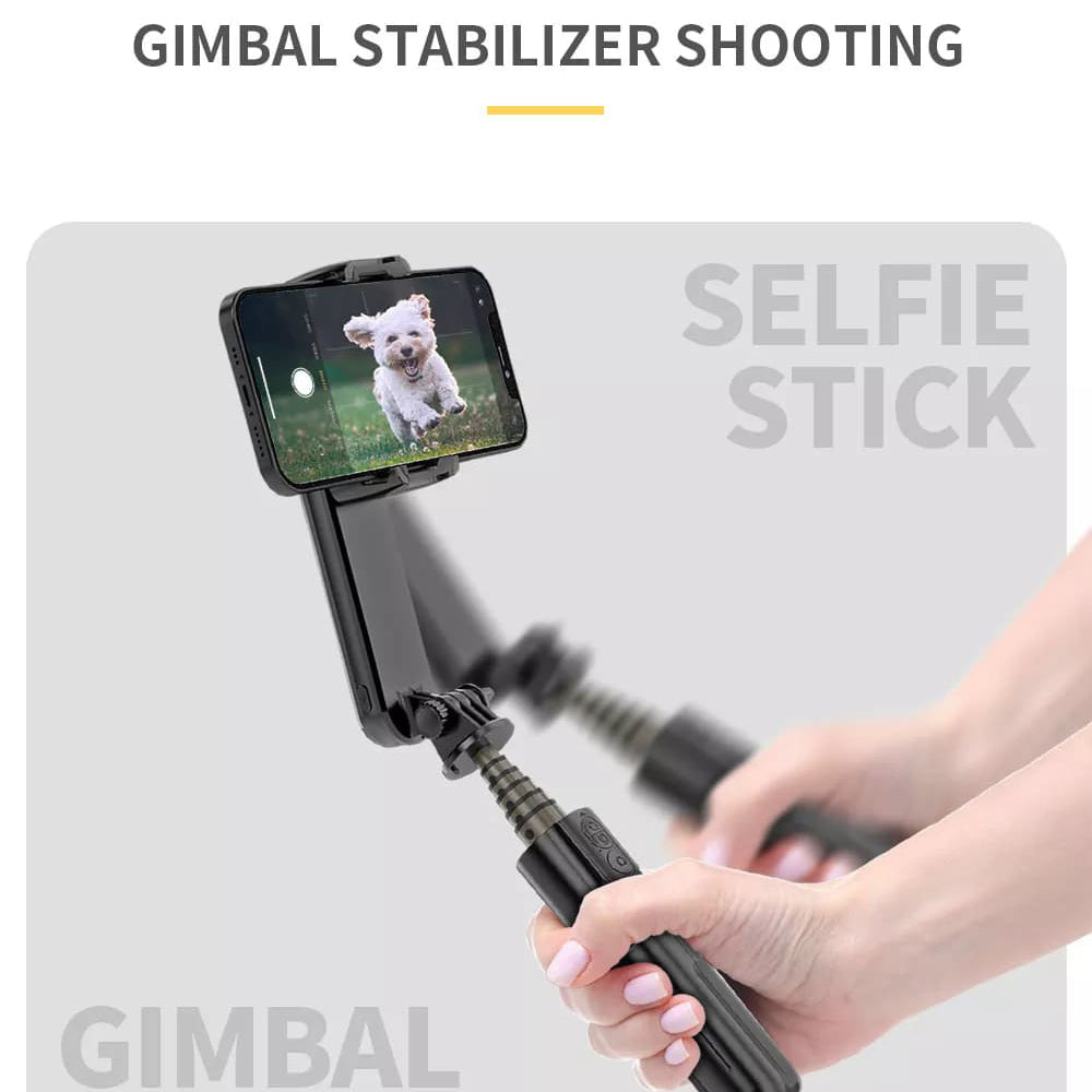 Gimbal Estabilizador Bluetooth Techsuit L09 Gimbal, Universal, Preto