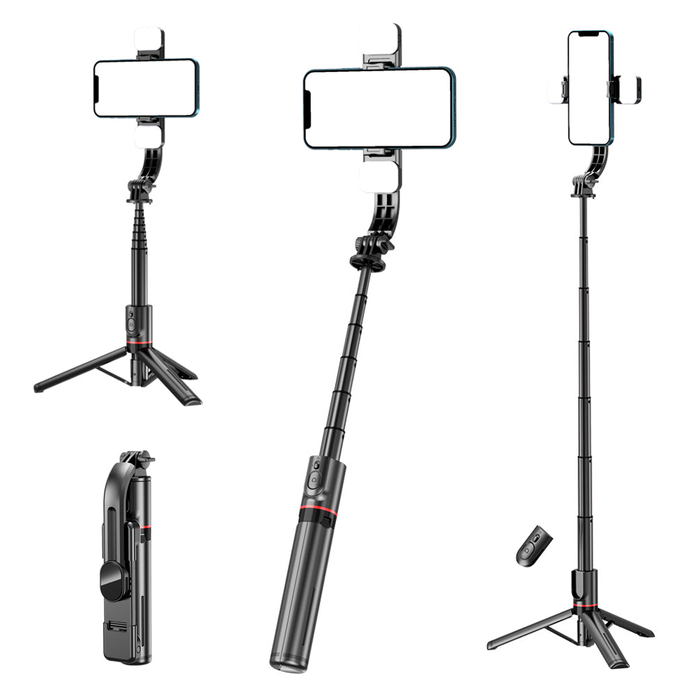 Selfie Stick Bluetooth Techsuit L12D, Universal, Preto