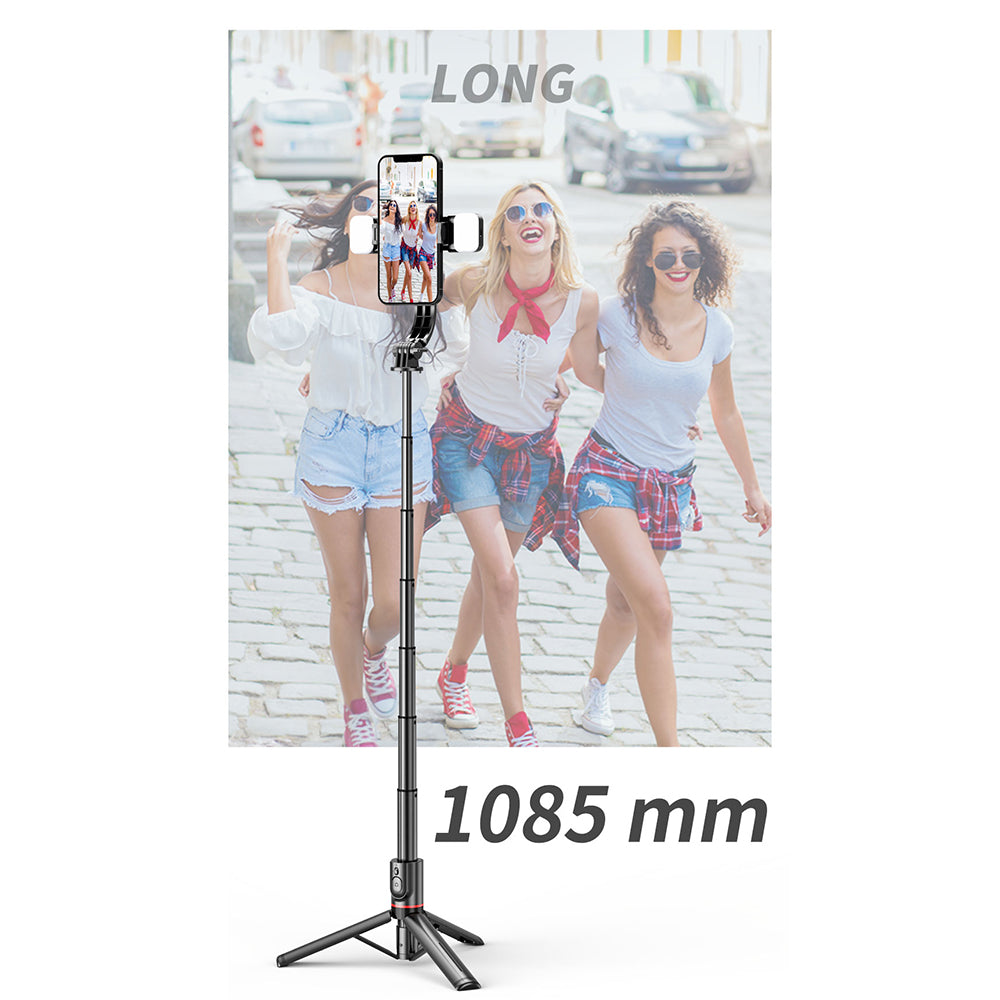 Selfie Stick Bluetooth Techsuit L12D, Universal, Preto
