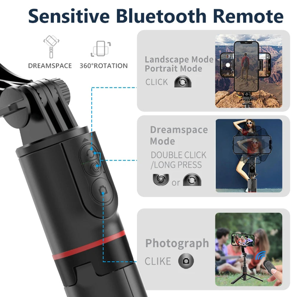 Selfie Stick Bluetooth Techsuit L19, Universal, Preto