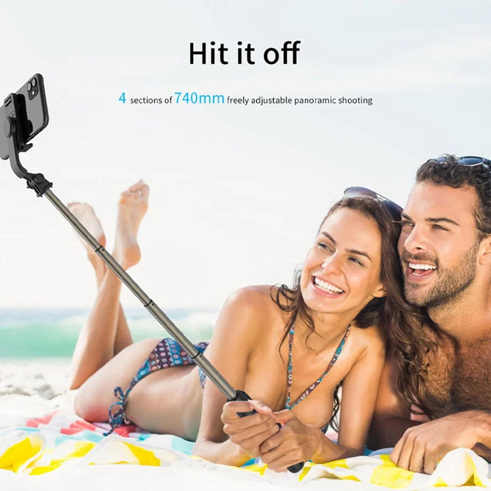 Selfie Stick Bluetooth Techsuit Q03, Universal, Preto