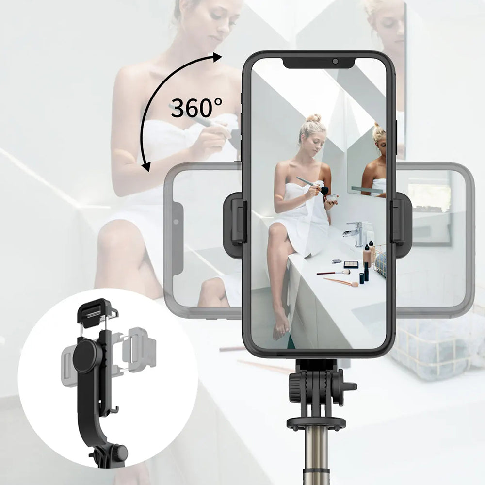 Selfie Stick Bluetooth Techsuit Q03, Universal, Preto