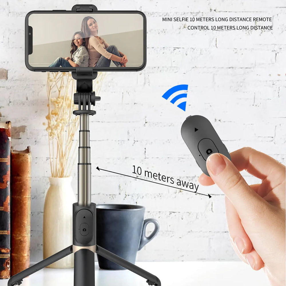 Selfie Stick Bluetooth Techsuit Q03, Universal, Preto