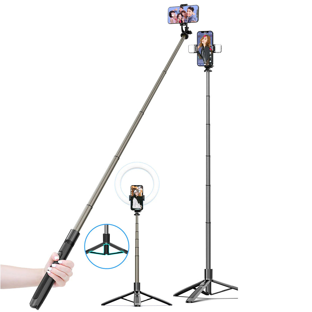 Selfie Stick Bluetooth Techsuit Q06, Universal, Preto