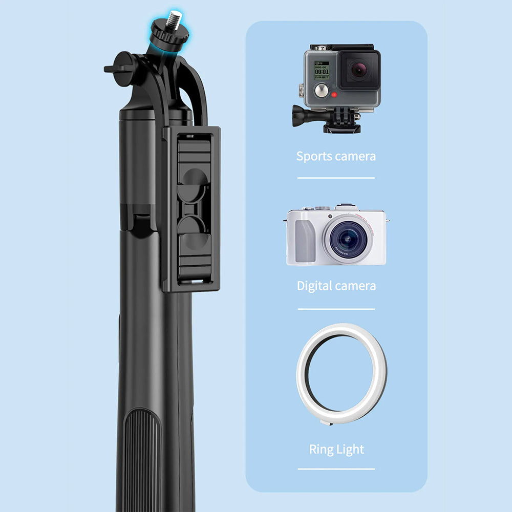 Selfie Stick Bluetooth Techsuit Q06, Universal, Preto