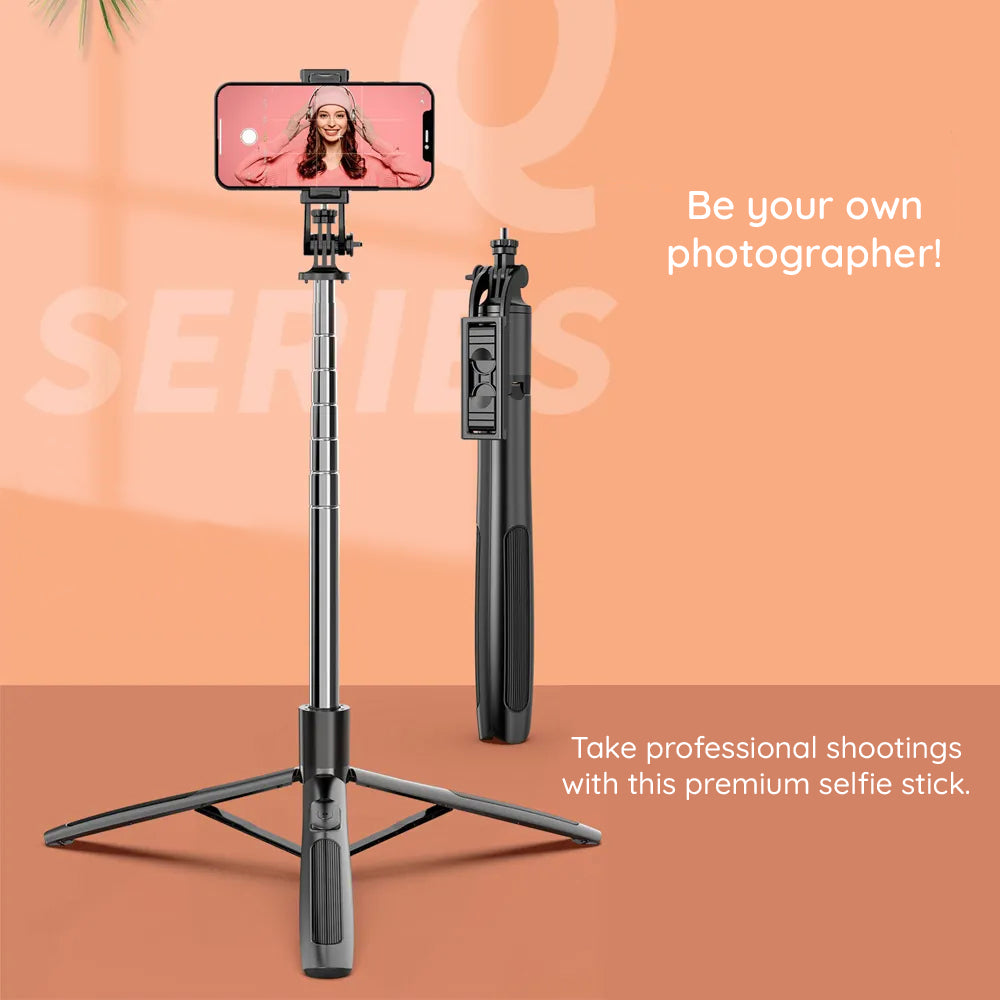 Selfie Stick Bluetooth Techsuit Q06, Universal, Preto