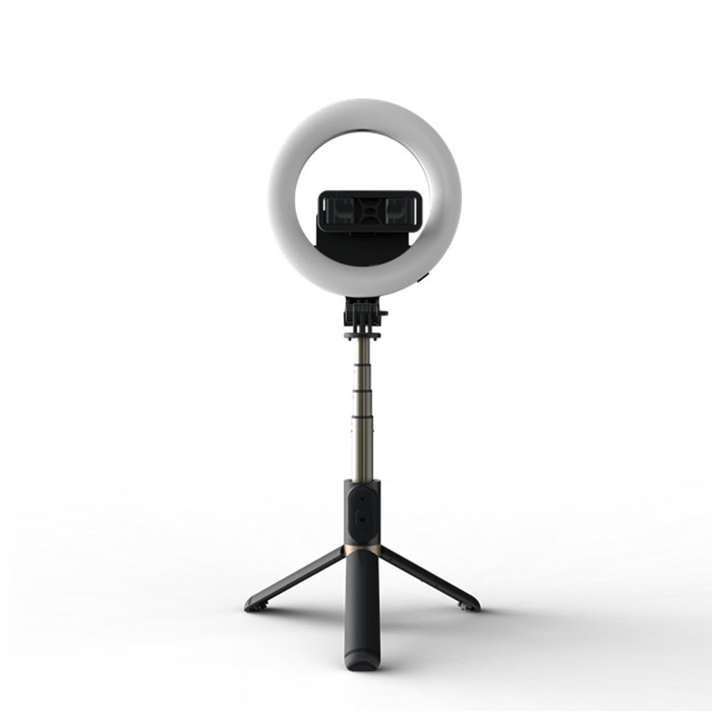 Selfie Stick Bluetooth Techsuit Q07 Ring Light, Universal, Preto