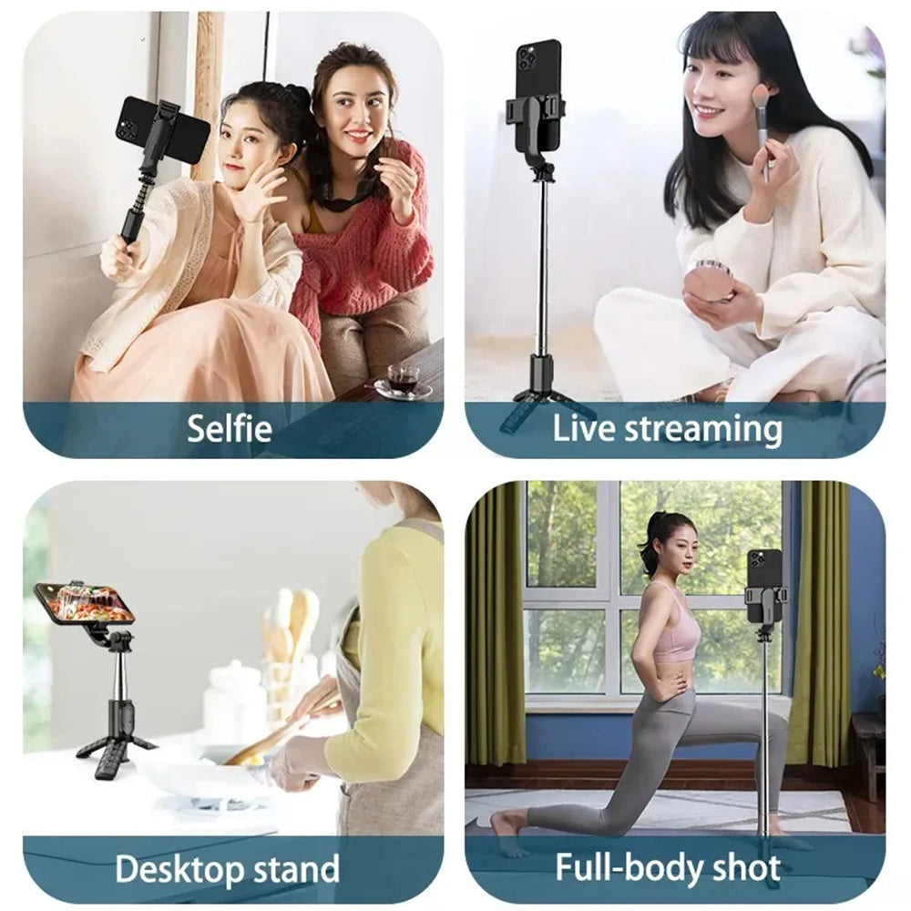 Selfie Stick Bluetooth Techsuit Q10, Universal, Preto
