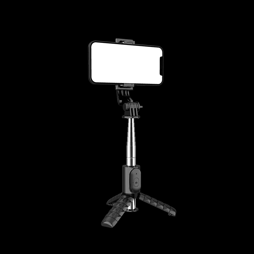 Selfie Stick Bluetooth Techsuit Q11, Universal, Preto