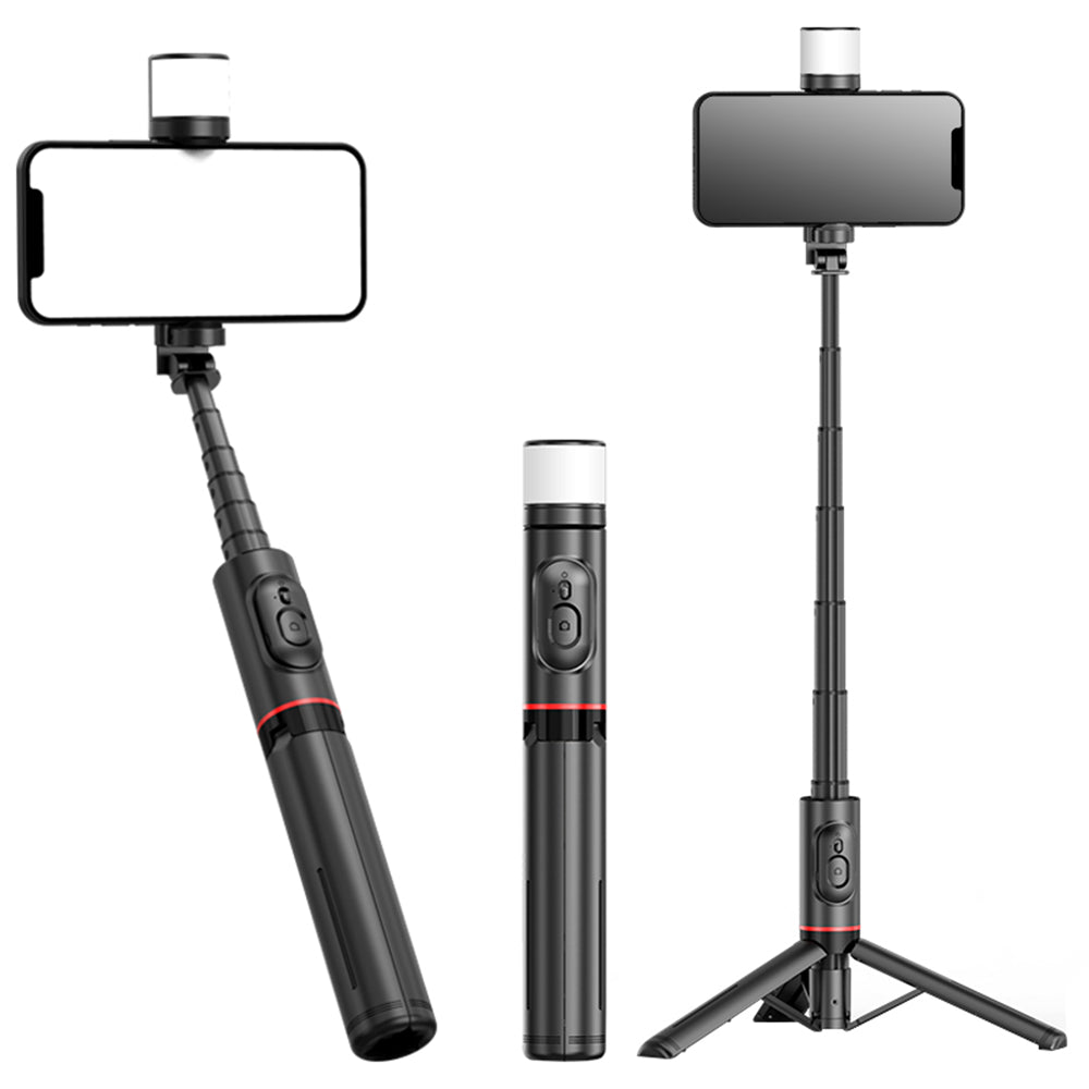 Selfie Stick Bluetooth Techsuit Q12S, Universal, Preto