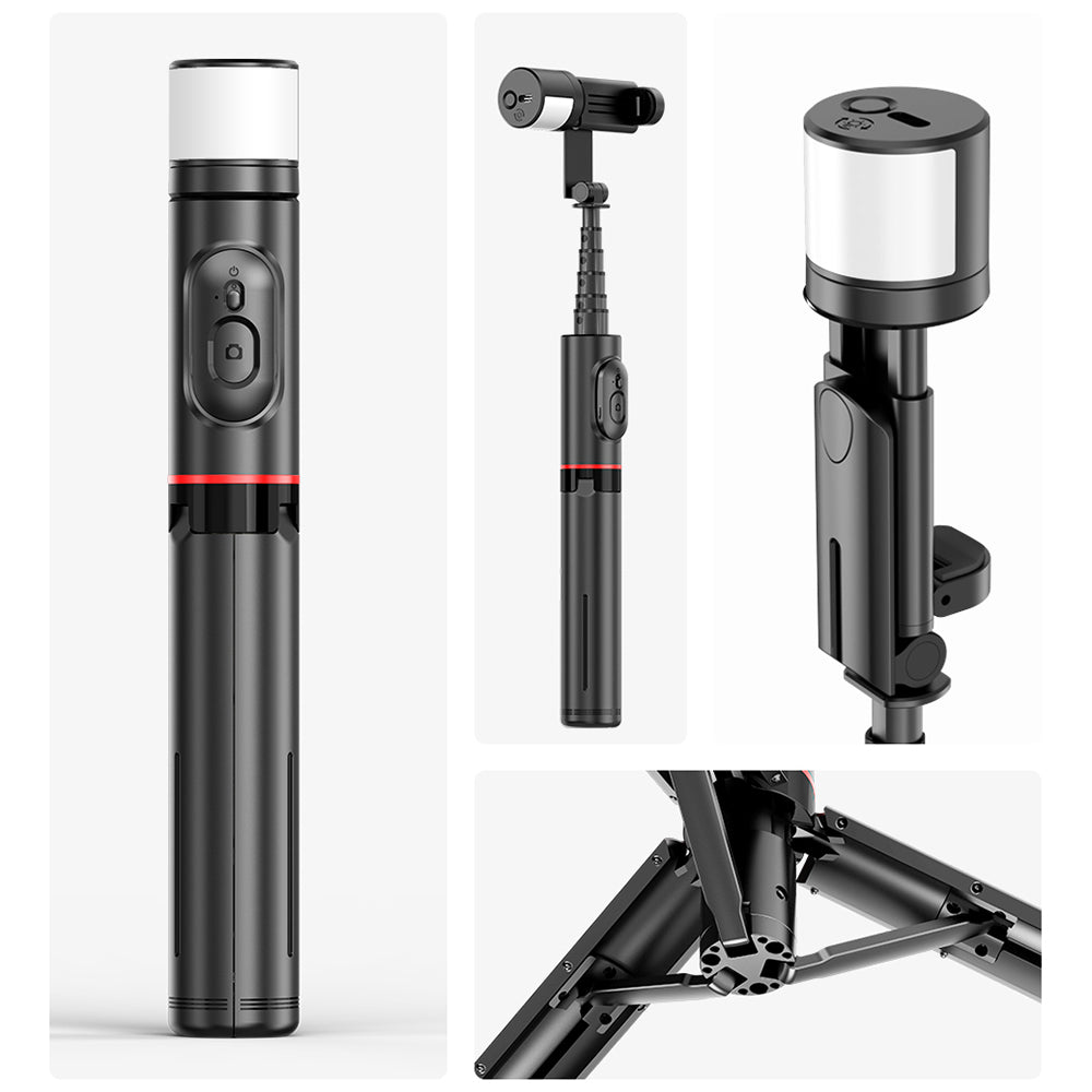Selfie Stick Bluetooth Techsuit Q12S, Universal, Preto