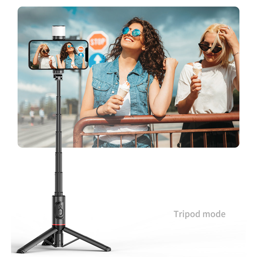 Selfie Stick Bluetooth Techsuit Q12S, Universal, Preto