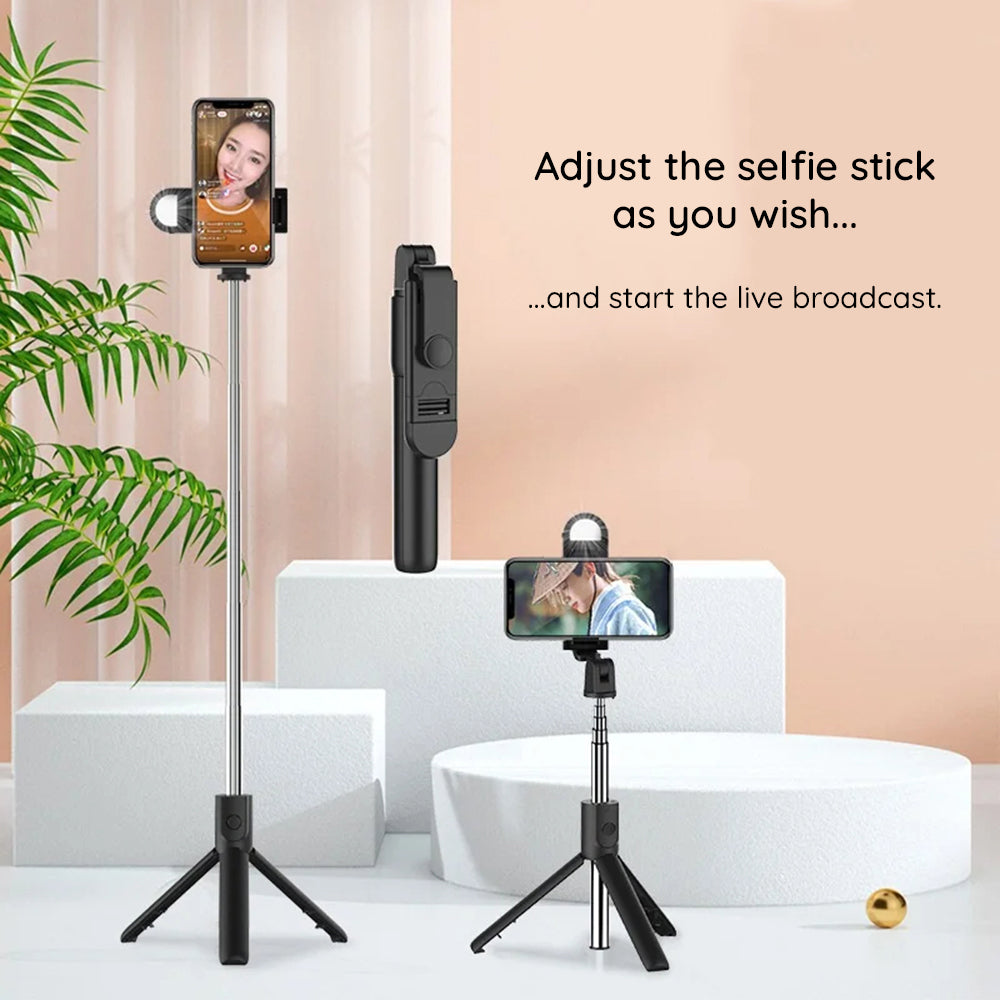 Selfie Stick Bluetooth Techsuit S05-S, Universal, Preto