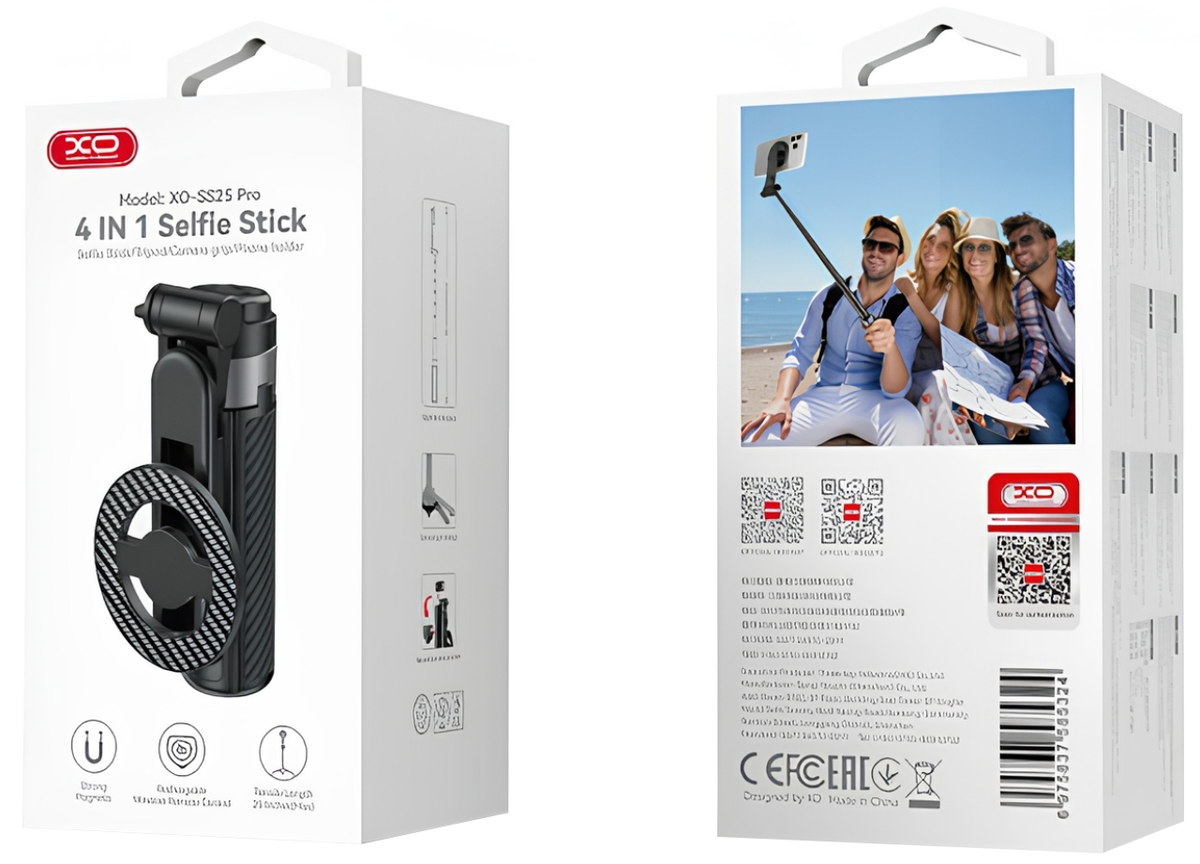 Selfie Stick Bluetooth XO Design SS25 Pro, Universal, Preto