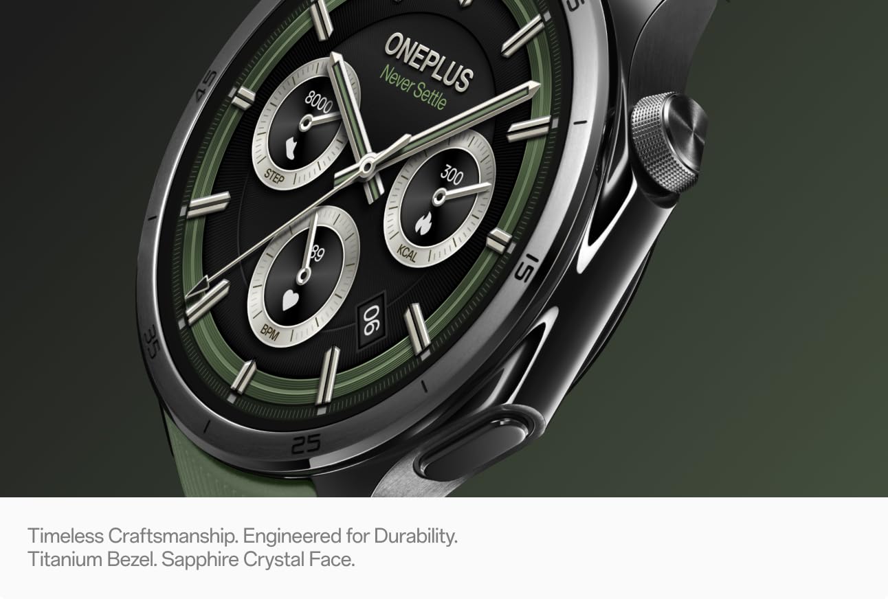 Smartwatch OnePlus Watch 3, 46mm, Verde, Recondicionado 5491100341