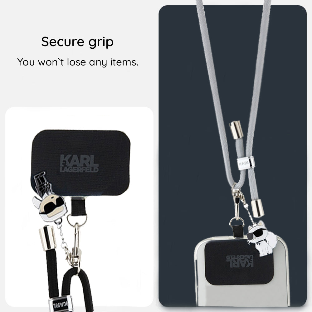 Cordão para Telefone Karl Lagerfeld Choupette, Cinza