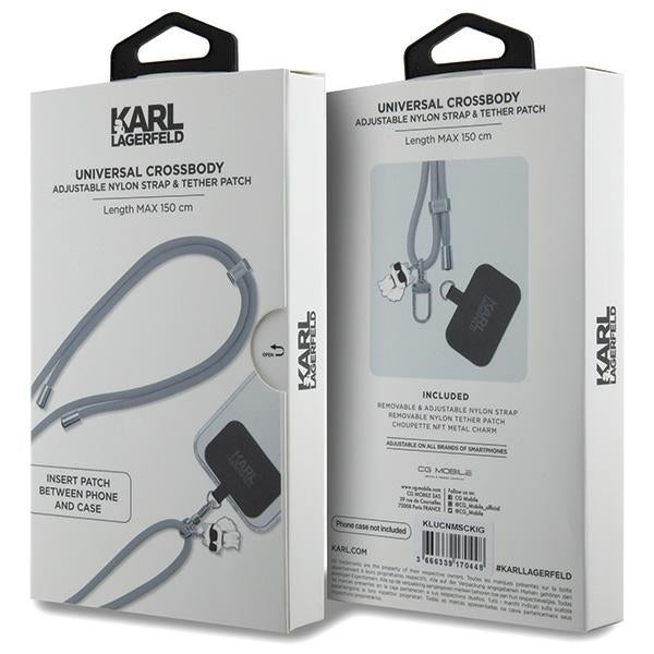 Cordão para Telefone Karl Lagerfeld Choupette, Cinza