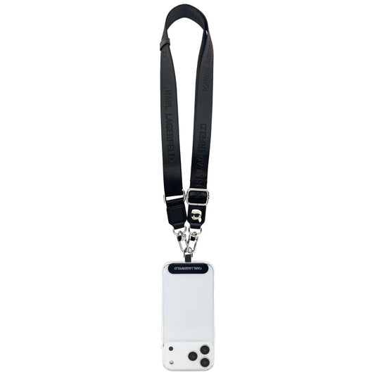 Cordão para Telefone Karl Lagerfeld Karl Metal Logo, Preto